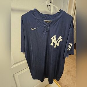 Nike Navy Blue Yankees Adult Little League Shirt